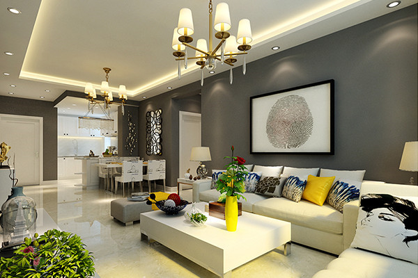 沈陽-郡原小石城93平「現(xiàn)代」裝修設(shè)計(jì)風(fēng)格案例