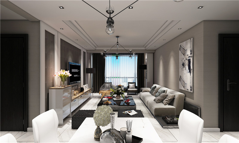 100平現(xiàn)代風(fēng)格裝修實(shí)景案例(二)