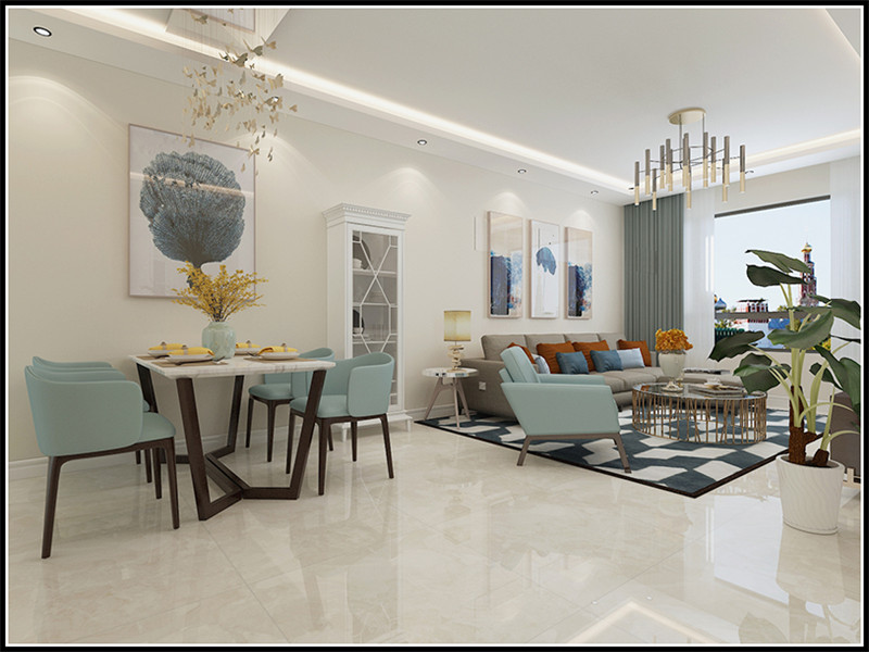 時(shí)代城117平「平黑白灰風(fēng)格」裝修實(shí)景圖(二)