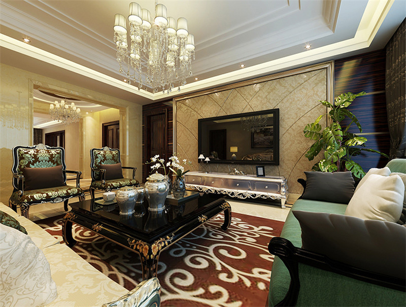 金地濱河國際105平米「輕奢風(fēng)格」實(shí)景圖(三)