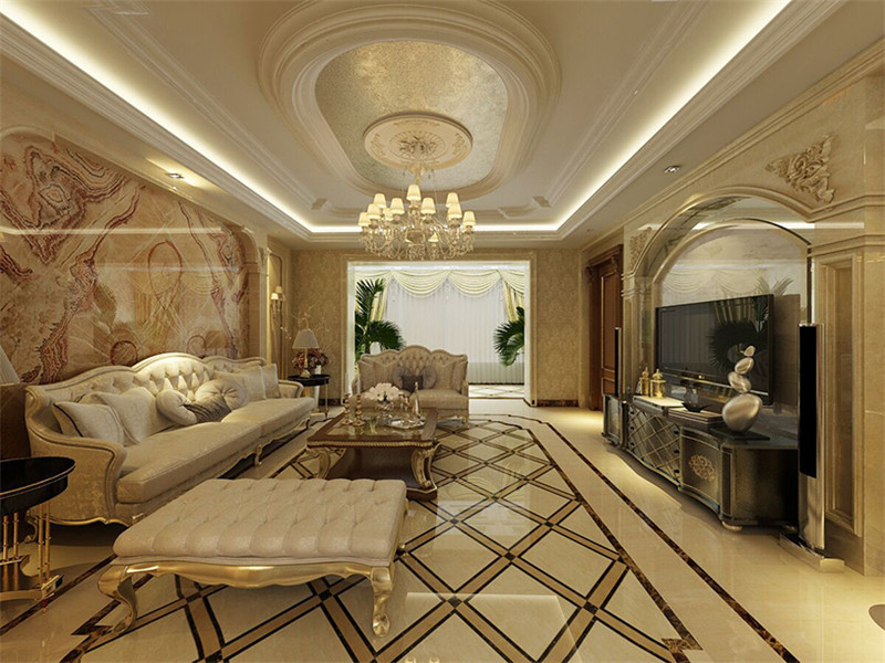 萬科藍橋圣菲245平米「奢華歐式」裝修案例(一)