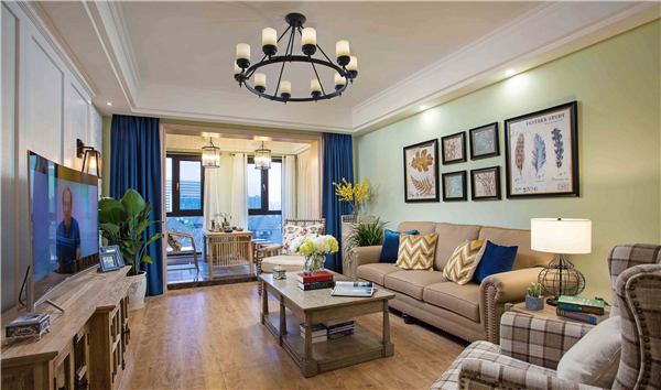 沈陽裝修公司139平米「田園風(fēng)格」裝修案例圖