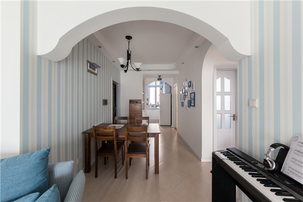 沈陽裝修90平米兩室「地中?！寡b修風(fēng)格案例圖